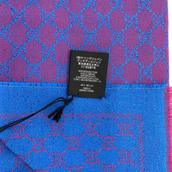 Gucci Wool Silk Jacquard GG Monogram Stenix Scarf - Picture 5 of 14